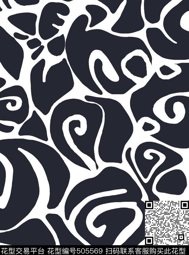 抽像块面抽像花奇特块面画传统印花华亿平台下载（图片编号: 505569） - 瓦栏（Walan）
