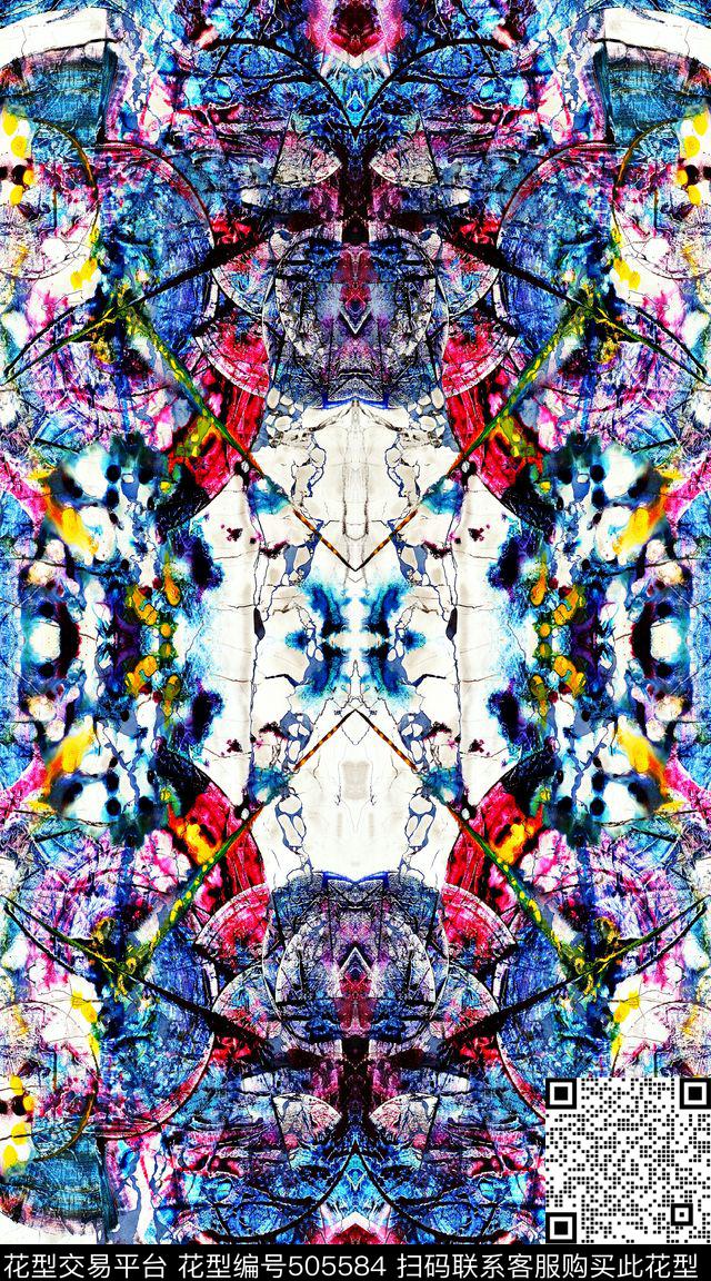 创意抽象定位数码印花华亿平台下载（图片编号: 505584） - 瓦栏（Walan）