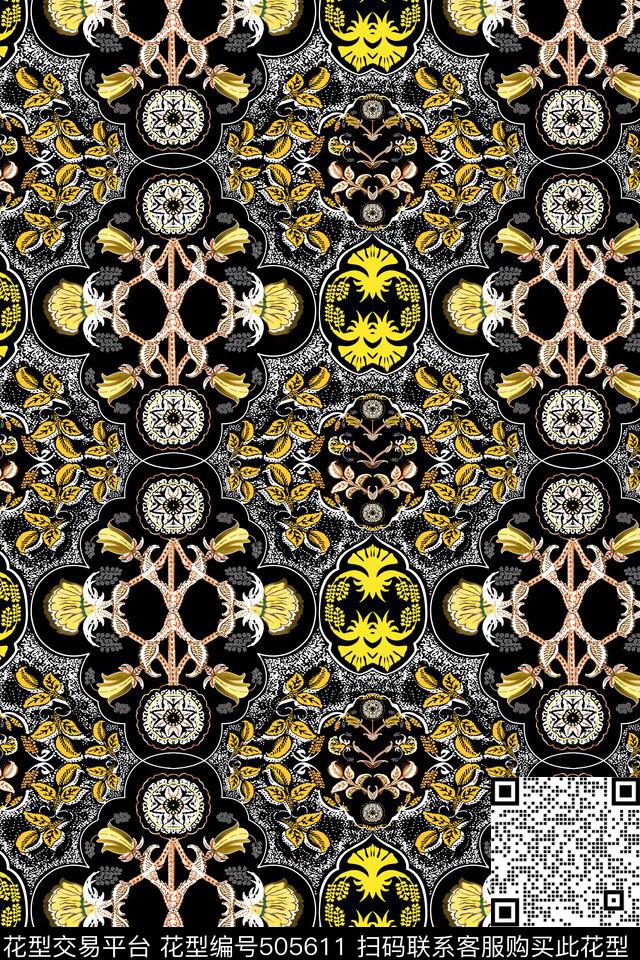 时尚艺术古典传统印花华亿平台下载（图片编号: 505611） - 瓦栏（Walan）
