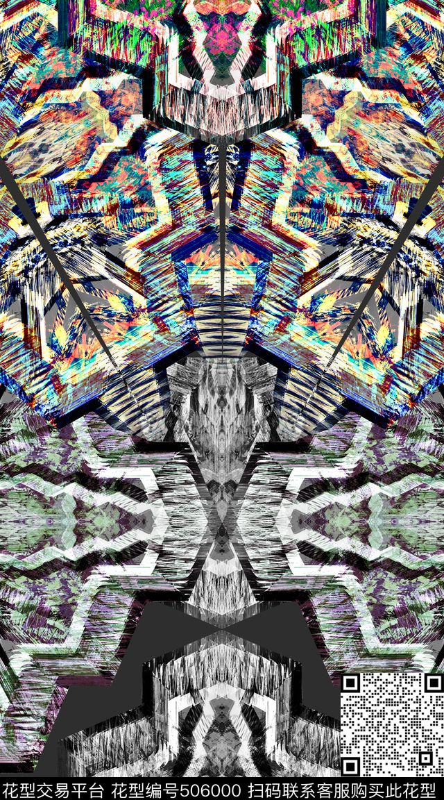 抽象大牌定位数码印花华亿平台下载（图片编号: 506000） - 瓦栏（Walan）