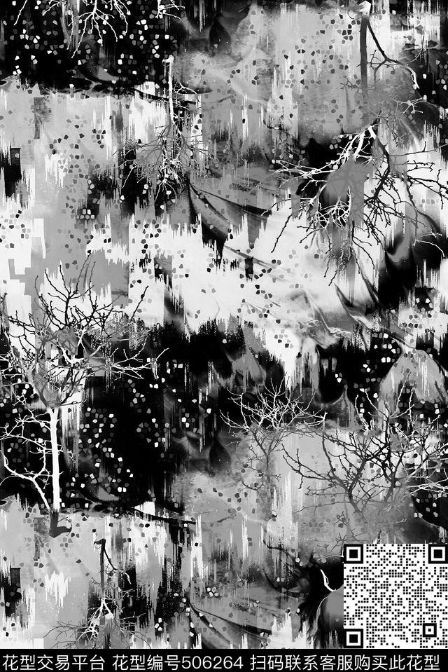 梦幻森林抽象数码印花华亿平台下载（图片编号: 506264） - 瓦栏（Walan）