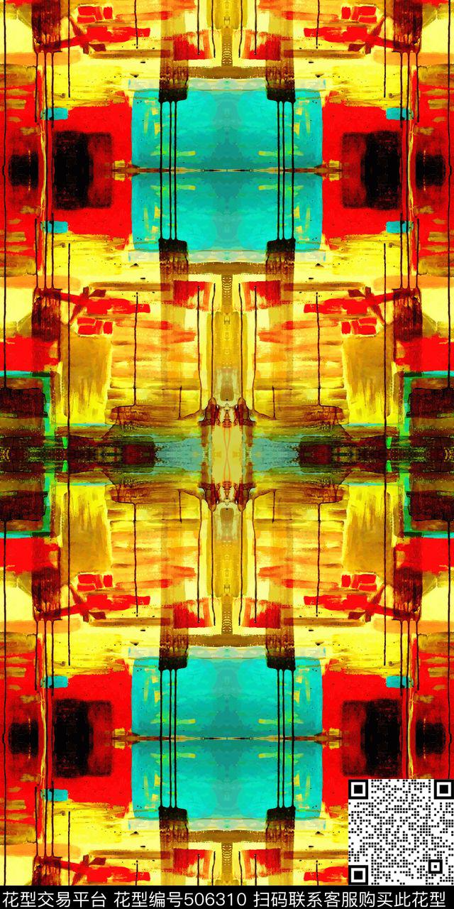 时尚线条服装数码印花华亿平台下载（图片编号: 506310） - 瓦栏（Walan）