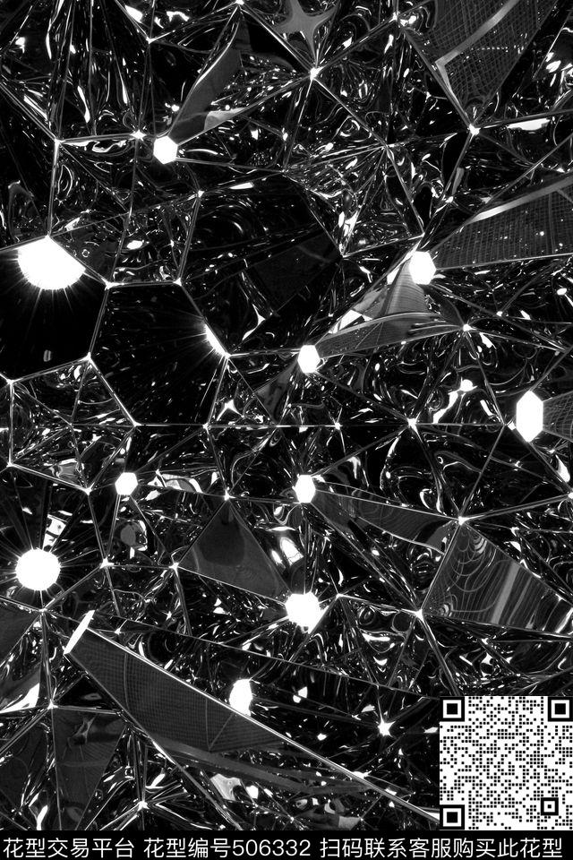 破碎镜面折射数码印花华亿平台下载（图片编号: 506332） - 瓦栏（Walan）