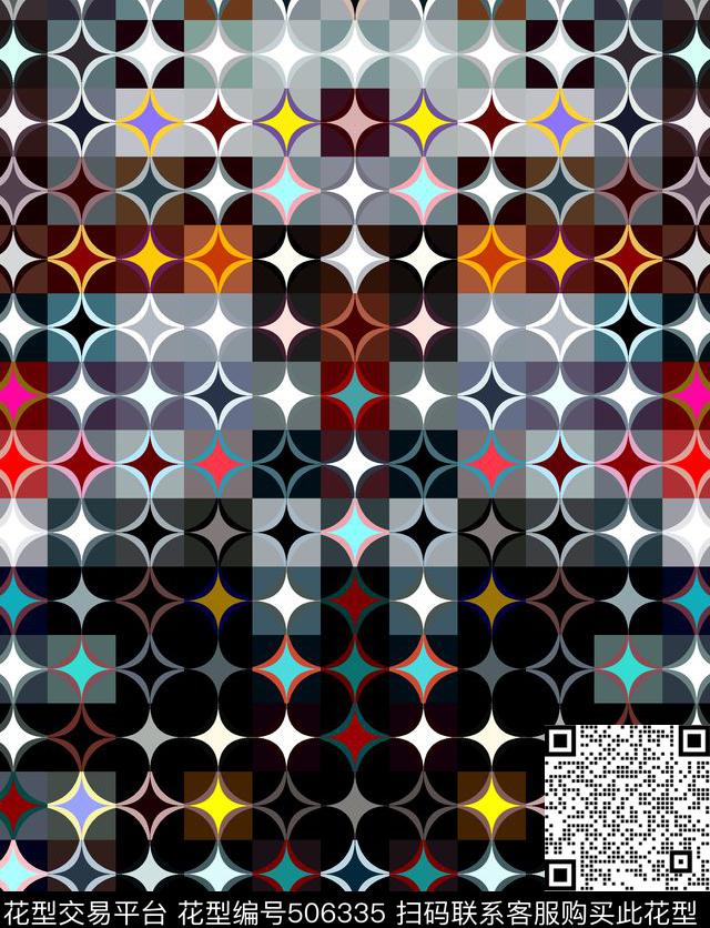 民族风几何科技传统印花华亿平台下载（图片编号: 506335） - 瓦栏（Walan）