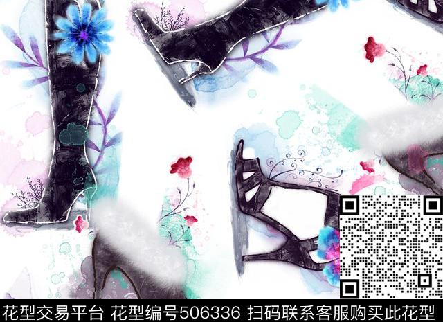 欧美时尚潮流数码印花华亿平台下载（图片编号: 506336） - 瓦栏（Walan）