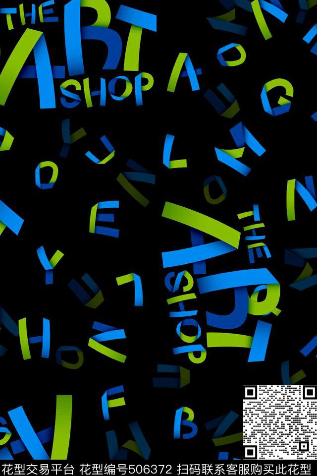 休闲字母字母印花传统印花华亿平台下载（图片编号: 506372） - 瓦栏（Walan）