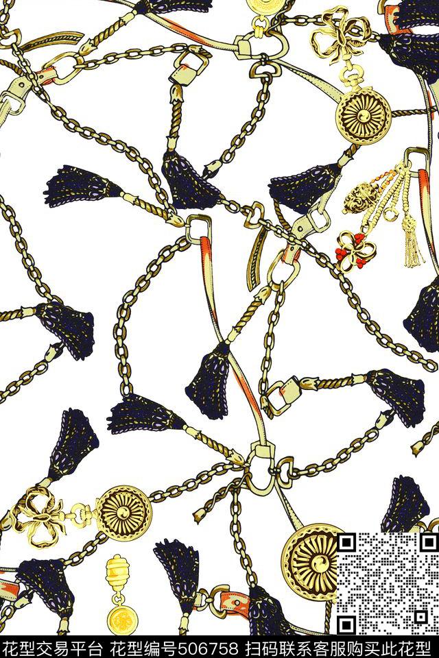 马术绳索锁链数码印花华亿平台下载（图片编号: 506758） - 瓦栏（Walan）