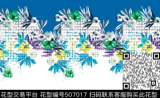 原创花卉优雅数码印花华亿平台下载（图片编号: 507017） - 瓦栏（Walan）