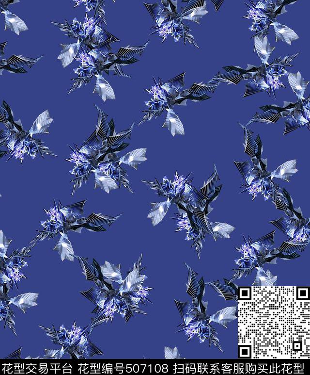 潮流衬衫华亿平台抽象数码印花华亿平台下载（图片编号: 507108） - 瓦栏（Walan）