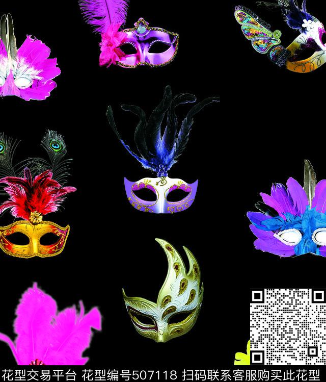 时尚流行潮流数码印花华亿平台下载（图片编号: 507118） - 瓦栏（Walan）