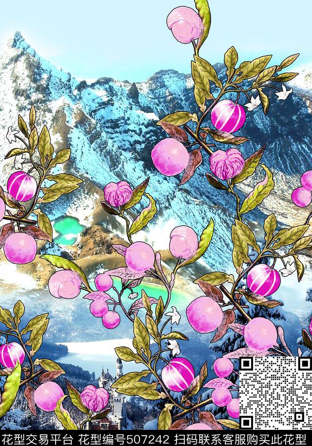 城堡定位风景数码印花华亿平台下载（图片编号: 507242） - 瓦栏（Walan）