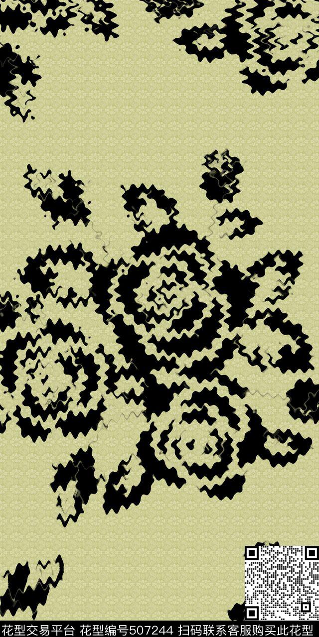 抽象潮流时尚传统印花华亿平台下载（图片编号: 507244） - 瓦栏（Walan）