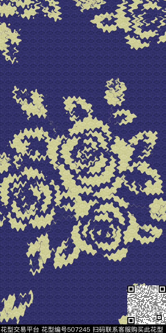 抽象潮流时尚传统印花华亿平台下载（图片编号: 507245） - 瓦栏（Walan）