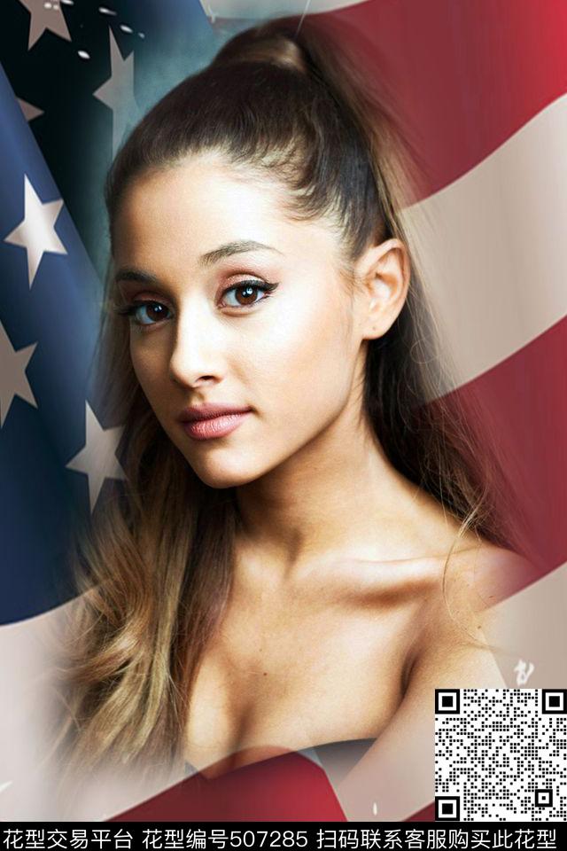 欧美美女人物数码印花华亿平台下载（图片编号: 507285） - 瓦栏（Walan）