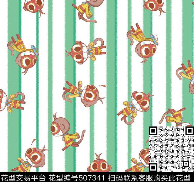 卡通大圣童装数码印花华亿平台下载（图片编号: 507341） - 瓦栏（Walan）