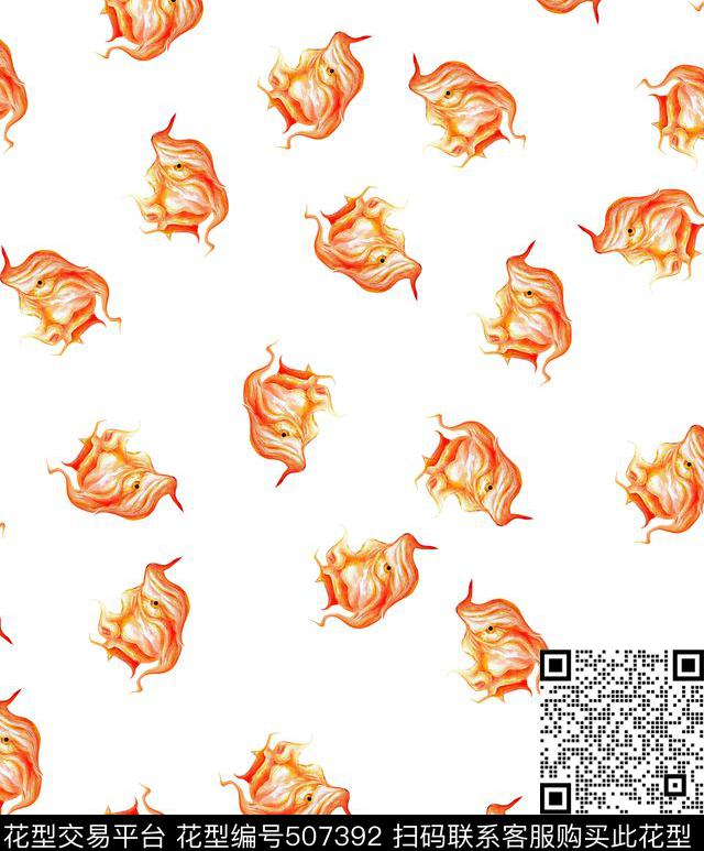 潮流衬衫华亿平台抽象数码印花华亿平台下载（图片编号: 507392） - 瓦栏（Walan）