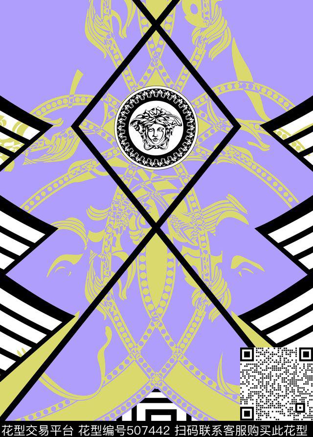 潮流欧美时尚传统印花华亿平台下载（图片编号: 507442） - 瓦栏（Walan）