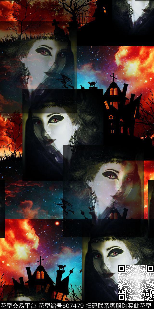 人物写意写意数码印花华亿平台下载（图片编号: 507479） - 瓦栏（Walan）