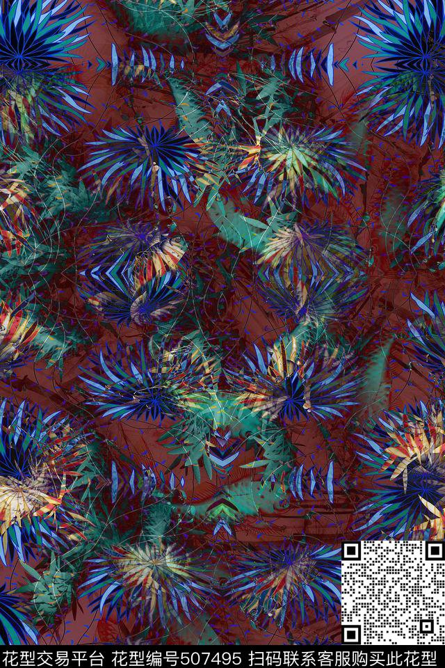 欧美风时尚街拍简约羽绒服数码印花华亿平台下载（图片编号: 507495） - 瓦栏（Walan）