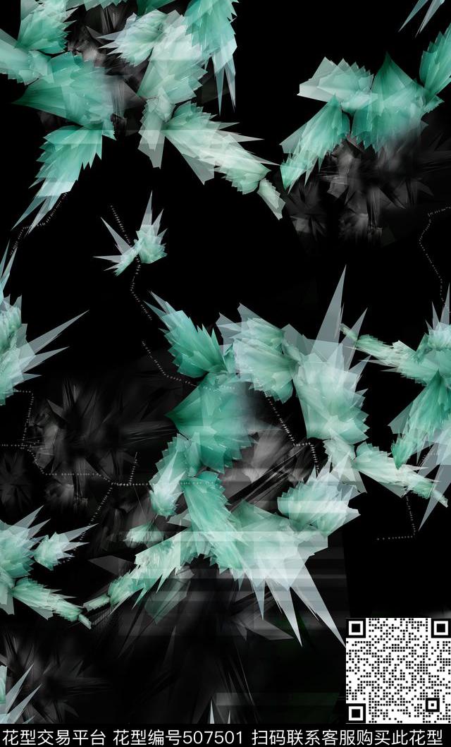 T恤玻璃花衬衫数码印花华亿平台下载（图片编号: 507501） - 瓦栏（Walan）