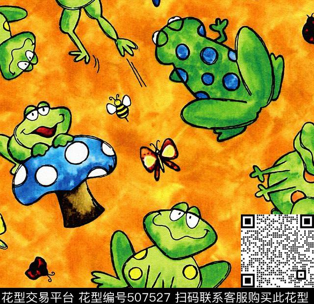 户外青蛙蘑菇数码印花华亿平台下载（图片编号: 507527） - 瓦栏（Walan）