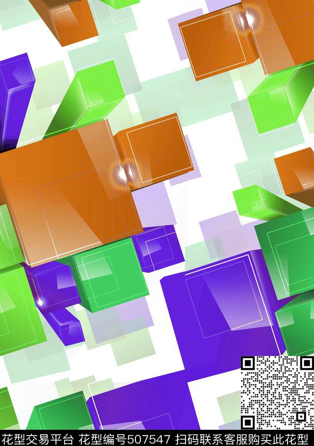 几何四边形正方形正方柱数码印花华亿平台下载（图片编号: 507547） - 瓦栏（Walan）