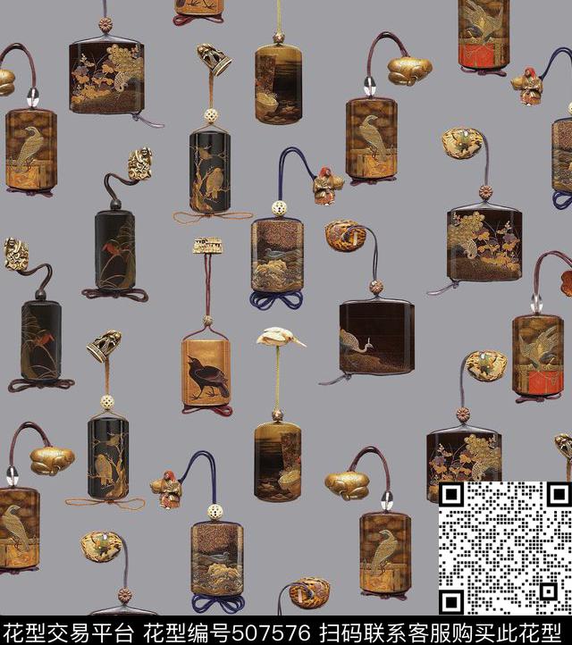 东方复古挂坠男装数码印花华亿平台下载（图片编号: 507576） - 瓦栏（Walan）