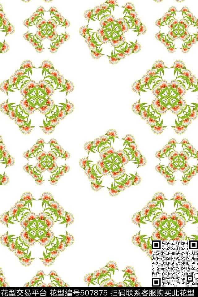 植物花卉数码印花华亿平台下载（图片编号: 507875） - 瓦栏（Walan）