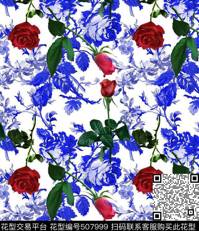 最新时尚流行大牌女装家纺高雅典雅气质淑女数码印花华亿平台下载（图片编号: 507999） - 瓦栏（Walan）