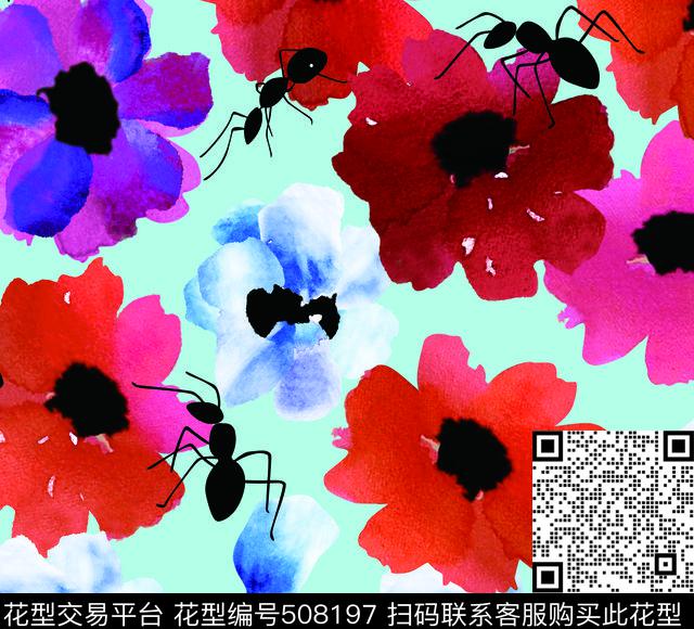 古典国画中国风数码印花华亿平台下载（图片编号: 508197） - 瓦栏（Walan）