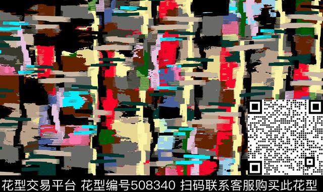 现代几何时尚数码印花华亿平台下载（图片编号: 508340） - 瓦栏（Walan）