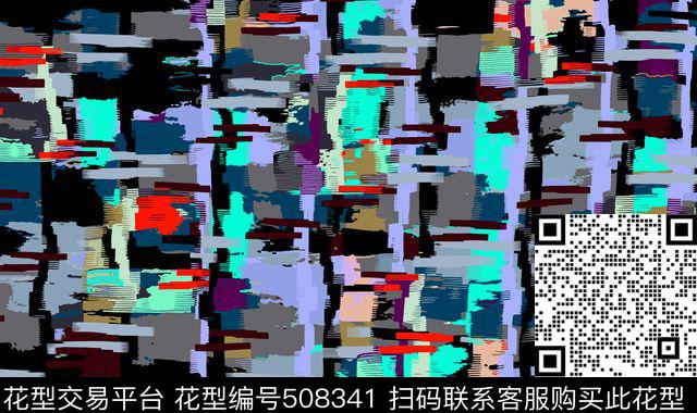 现代几何时尚数码印花华亿平台下载（图片编号: 508341） - 瓦栏（Walan）