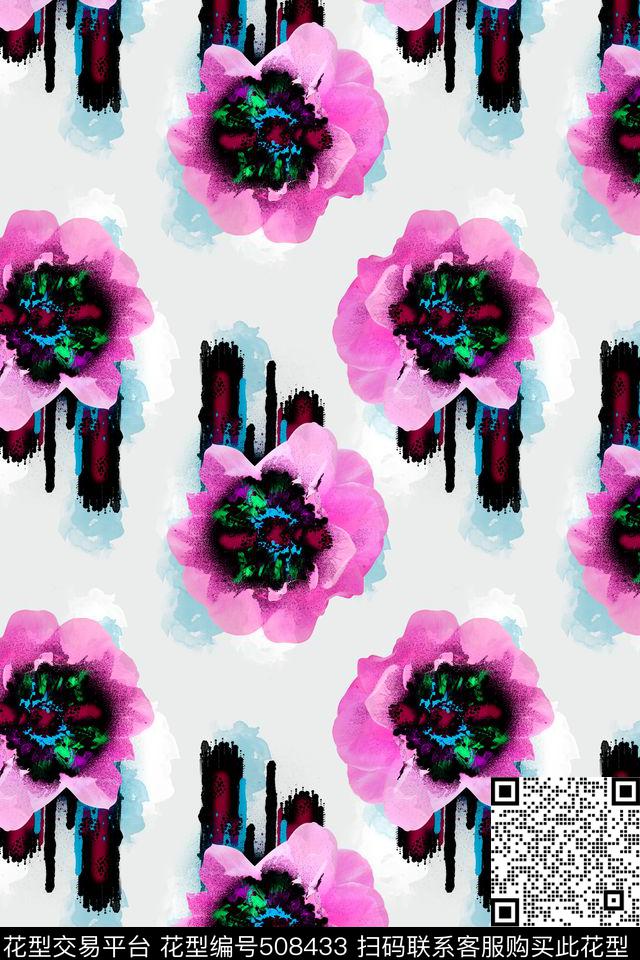 原创手绘抽象数码印花华亿平台下载（图片编号: 508433） - 瓦栏（Walan）