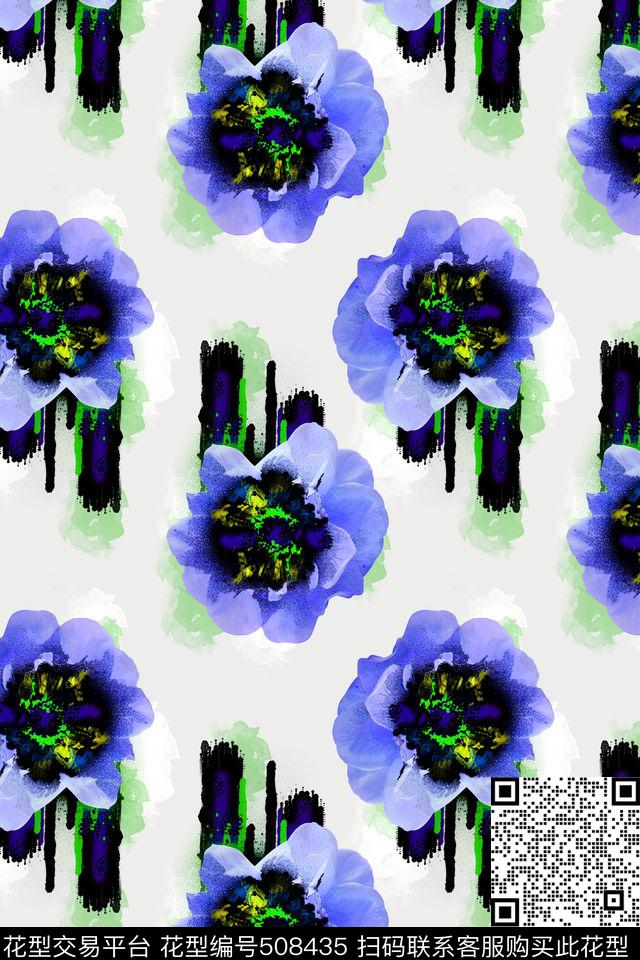 原创手绘抽象数码印花华亿平台下载（图片编号: 508435） - 瓦栏（Walan）