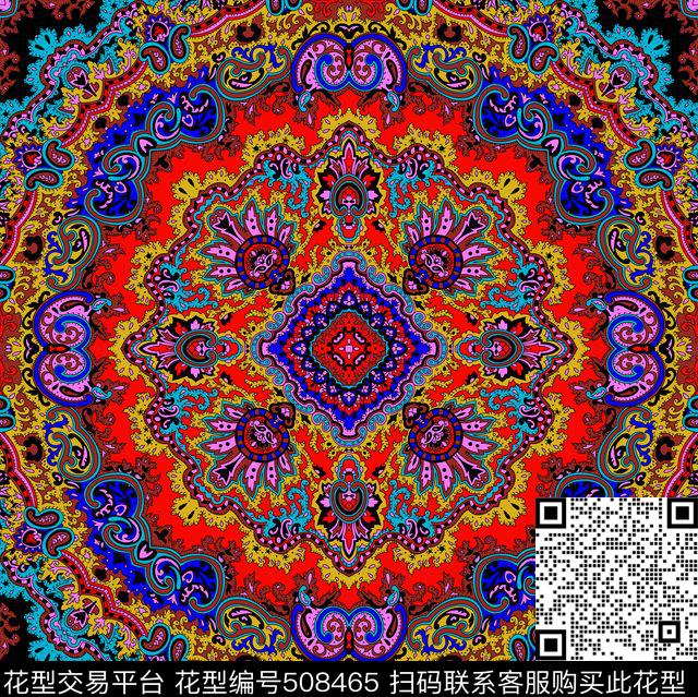 波西米亚部落宫廷风传统印花华亿平台下载（图片编号: 508465） - 瓦栏（Walan）