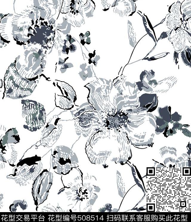 欧美时尚潮流传统印花华亿平台下载（图片编号: 508514） - 瓦栏（Walan）