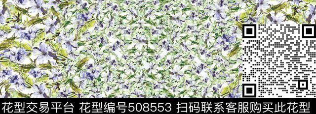 原创花卉优雅数码印花华亿平台下载（图片编号: 508553） - 瓦栏（Walan）