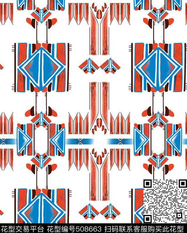 欧美时尚潮流传统印花华亿平台下载（图片编号: 508663） - 瓦栏（Walan）