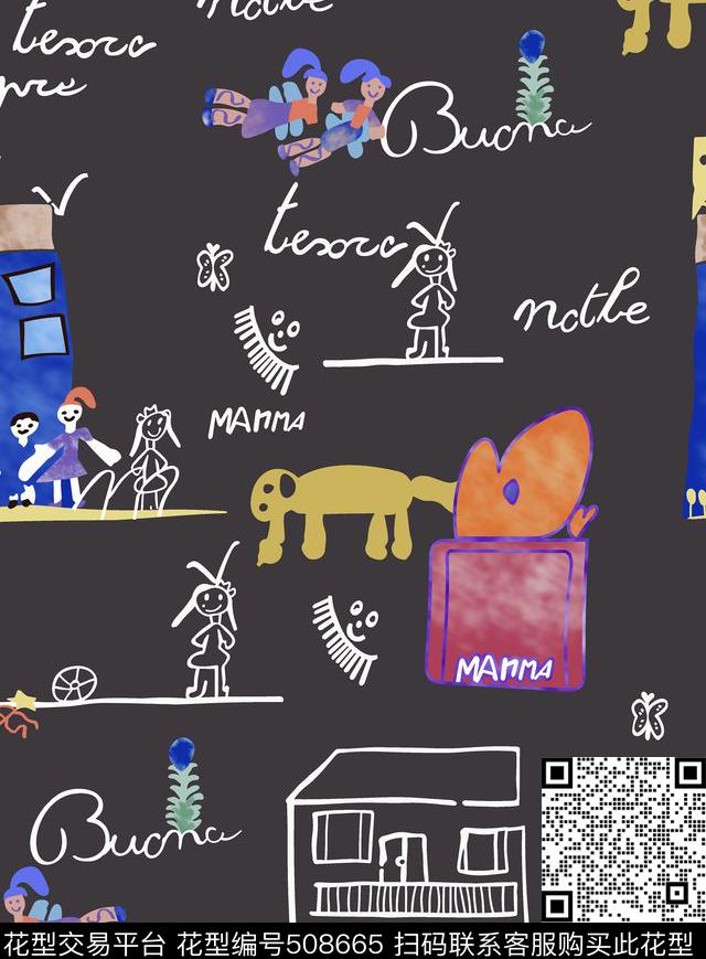 欧美时尚潮流传统印花华亿平台下载（图片编号: 508665） - 瓦栏（Walan）