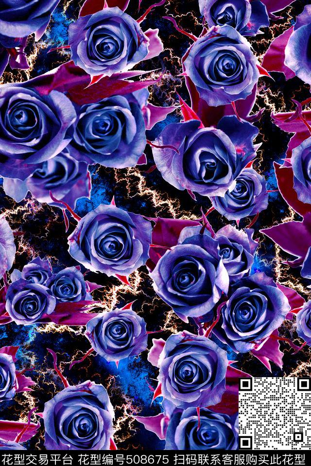 时尚潮流女装数码印花华亿平台下载（图片编号: 508675） - 瓦栏（Walan）