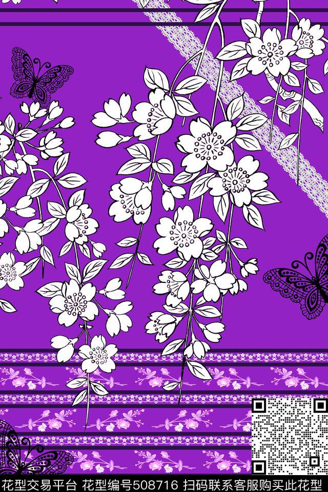 L.D~手绘L.D~中国风蕾丝传统印花华亿平台下载（图片编号: 508716） - 瓦栏（Walan）