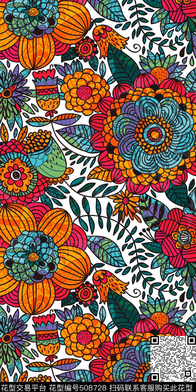 窗帘布华亿平台外贸女装T恤女装连衣裙传统印花华亿平台下载（图片编号: 508728） - 瓦栏（Walan）