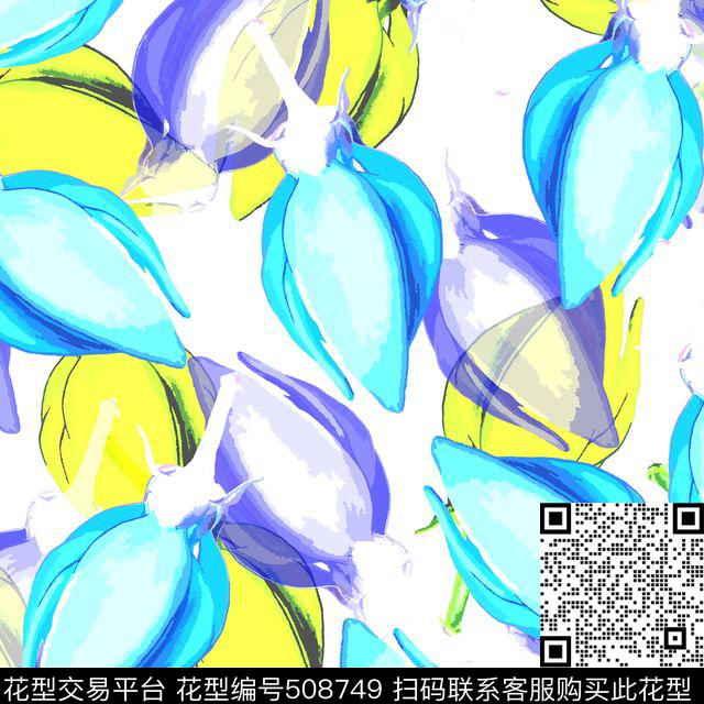 纯色色彩花卉小清新数码印花华亿平台下载（图片编号: 508749） - 瓦栏（Walan）