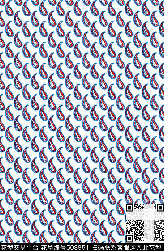 传统印花佩斯利小花佩斯利传统印花华亿平台下载（图片编号: 508851） - 瓦栏（Walan）