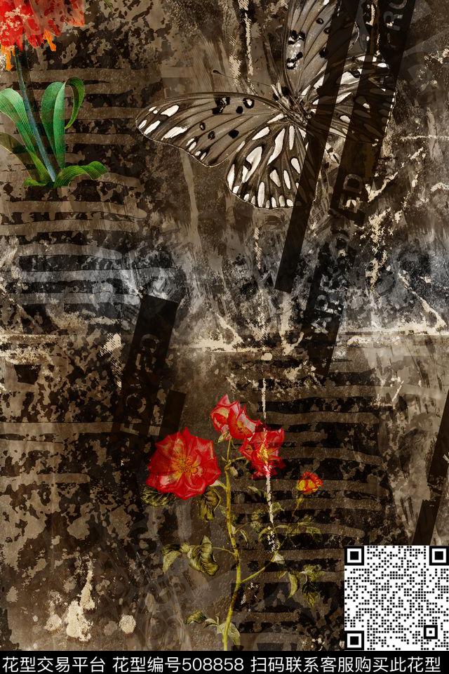 复古抽象欧式数码印花华亿平台下载（图片编号: 508858） - 瓦栏（Walan）