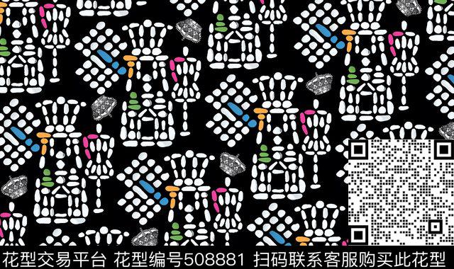 复古石头城石子传统印花华亿平台下载（图片编号: 508881） - 瓦栏（Walan）