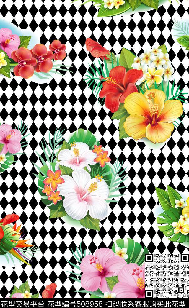 马赛克不规则几何方格数码印花华亿平台下载（图片编号: 508958） - 瓦栏（Walan）