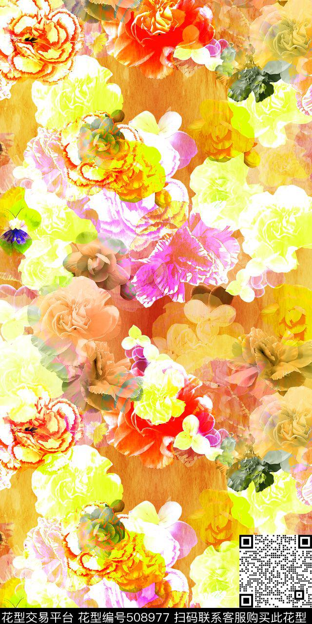 迷幻梦幻抽象数码印花华亿平台下载（图片编号: 508977） - 瓦栏（Walan）