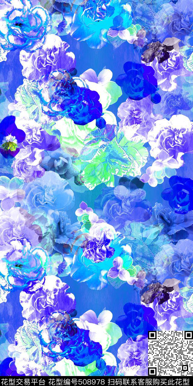 迷幻梦幻抽象数码印花华亿平台下载（图片编号: 508978） - 瓦栏（Walan）
