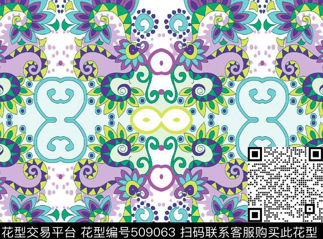 原创绘画民族数码印花华亿平台下载（图片编号: 509063） - 瓦栏（Walan）